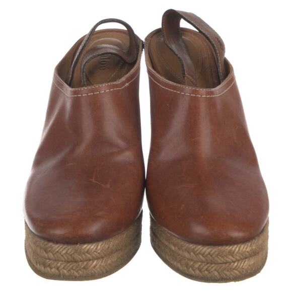 Chloe Sabo Leather Platform Slingback Espadrille Size EU 41 - Picture 2 of 5